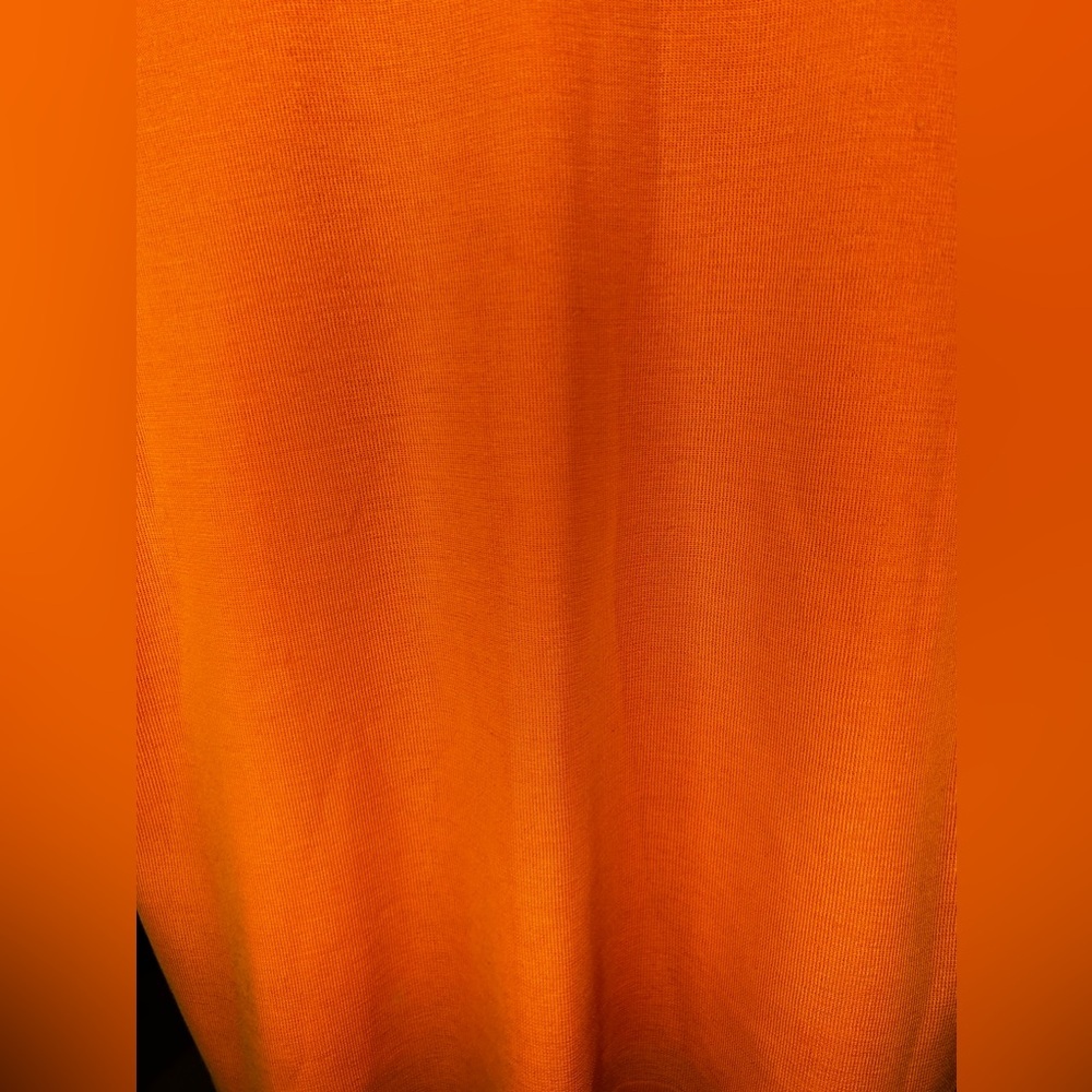 Women’s Misook Orange Designer Acrylic Polyester Sleeveless Top Size Medium - Picture 5 of 6